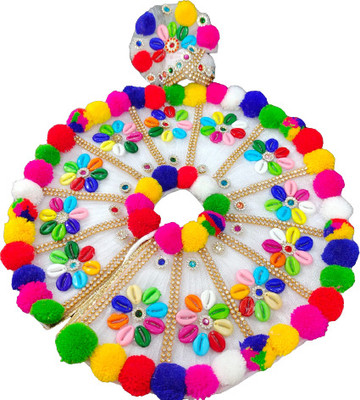 tilak shringar laddu Gopal ji Janmashtami special heavy fancy dress with choli/pagadi (size 1) Dress(Silk)