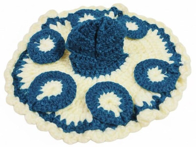 Shrisanwaliya poshak laddu gopal dress /poshak, premium woollen posak for winter with cap, size 4 to 5no Dress(Wool)