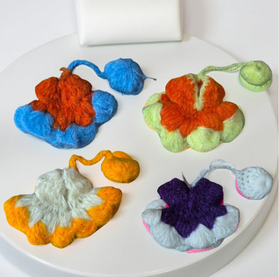 Rudram Set of 4 Woolen Winter Dresses for Laddu Gopal Ji (Size 0) | Soft Knitted Dress(Wool)