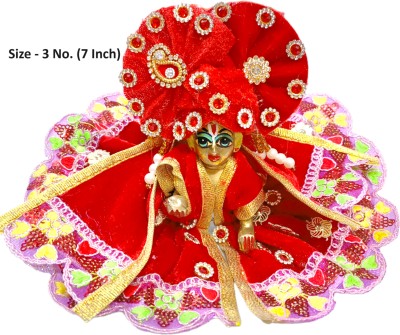 nini Laddu Gopal Ji Thakur Ji 3 NO Beautiful Designer with patka and Pagdi Dress(Velvet)