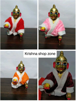 krishna shop zone (size4) set of 4 laddu gopal ji winter special night suit Dress(Velvet)