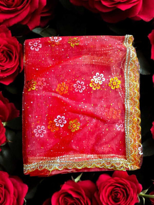 SUNINOW mata rani, durga maa, laxmi ji Dress(Polyester)