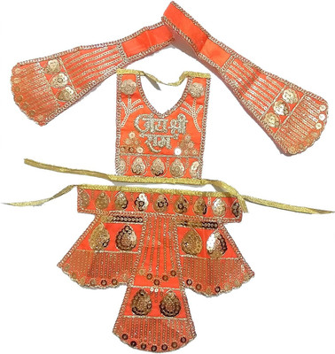SJ TRADERS Hanuman Ji Chola Vastra, Hanuman Ji Poshak, Dress Size: 7 NO Dress(Cotton)