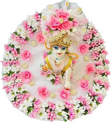 tilak shringar laddu gopal ji special fancy heavy dress with choli/pagadi (size 2) Dress(Silk)