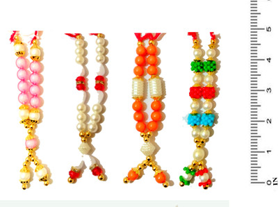 SJ TRADERS Fancy Kool Garland Ideal for, Laddu Gopal (5No-8No), Durga Devi, Laxmi & Ganesh Deity Ornament(Laddu Gopal, Laxmi & Ganesh, Durga Devi, {Pack of 4 })
