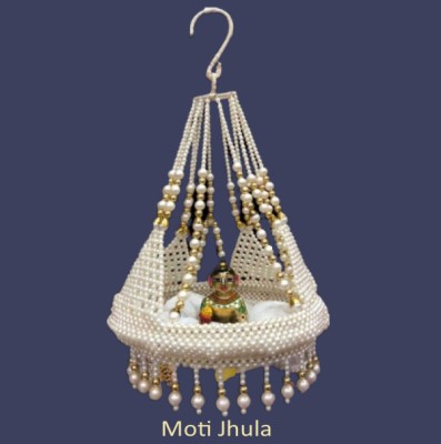 Sapients Creations Hand Made Moti Jhula, Beads, Laddu Gopal, Radha Rani, Medium Size Deity Ornament(Laddu Gopal, Radha Rani, Krishna)