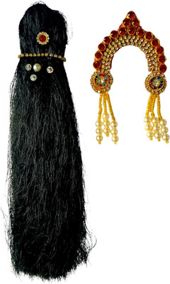 Aditya Creation Designer Chandrika And Hair for Radha Rani/ Devi Maa, Deity Ornament(r Radha Rani/ Devi Maa, Laxmi Maa,Durga Ji)