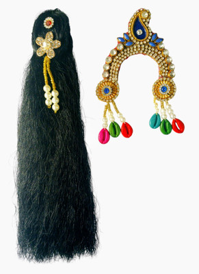 Aditya Creation Designer Chandrika And Hair for Radha Rani/ Devi Maa, Deity Ornament(r Radha Rani/ Devi Maa, Laxmi Maa,Durga Ji)