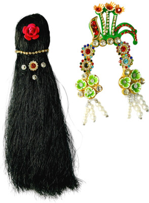 Aditya Creation Chandrika And Hair for Radha Rani/ Devi Maa, Laxmi Maa,Durga Ji Deity Ornament(Radha Rani/ Devi Maa, Laxmi Maa,Durga Ji / Laddu Gopal ji)