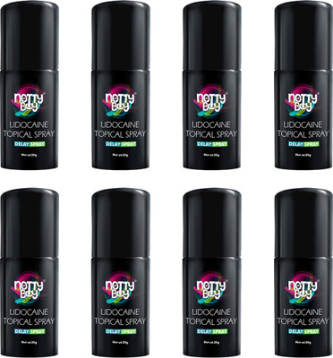 NottyBoy Lidocaine delay Spray For Men- Pack of 8(160 g)