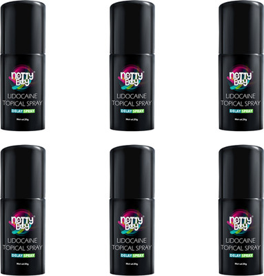NottyBoy Lidocaine delay Spray For Men- Pack of 6(120 g)