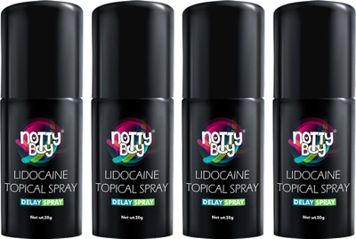 NottyBoy Lidocaine delay Spray For Men- Pack of 4(80 g)