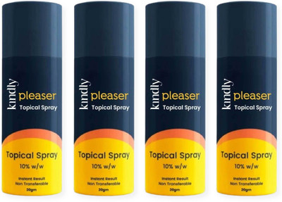 Kindly Health Kindly Health Pleaser Topical Spray | Non-Transferrable Spray For Men|Pack of 4(80 g)