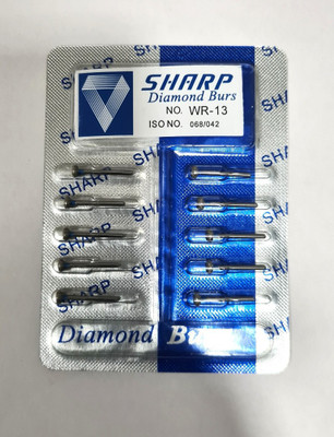 PRAKDENT Dental Sharp Diamond Burs Pack of 10pc WR-13 Dental Elevator