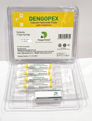 Dengen Dental dengen dengopex Calcium Hydroxide Paste + Iodoform PACK OF 4 Syringe