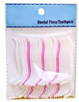 TOOVUS dental floss toothpick for tooth cleaner with plastic handle ,tooth cleaning.(8 cm, Pack of 2)