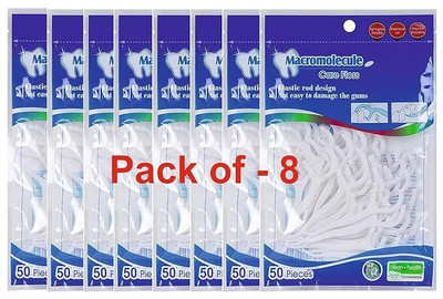 keshavraj 3 in 1 Tooth Cleaning Dental Floss Tooth Pick for Teeth Cleaner Floss Thread(10 cm, Pack of 8)