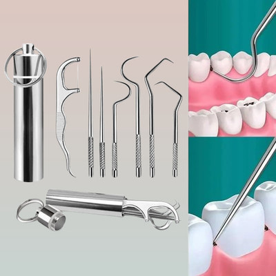 POLYGON Set of 7 High-Quality Steel Teeth Hygiene Tool Kit(9.65 cm, Pack of 7)