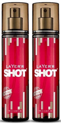 LAYER'R SHOT RED STALLION 135ml x Pack of 2 Body Spray  -  For Men(270 ml, Pack of 2)