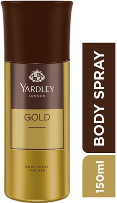 Yardley London GOLD BODY SPRAY FOR MAN -(150ML) SET OF *1 Body Spray  -  For Men(150 ml)