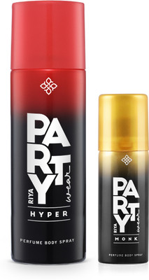 RIYA Hyper 200 ml & Monk 40 ml Deodorant | Long Lasting Fragrance | Set of 2 Body Spray  -  For Men(240 ml, Pack of 2)