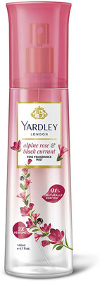 Yardley London Alpine Rose & Black Currant Fine Fragrance with 2X Perfume Body Mist  -  For Women(135 ml)