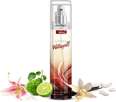 LAYER'R Wottagirl Vanilla Twist Long Lasting Fragrance Body Spray  -  For Women(150 ml)