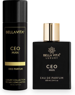 Bella vita organic CEO Men Deodorant & Perfume Combo || Tonka & Agarwood|| Long Lasting Fragrance Deodorant Spray  -  For Men(250 ml, Pack of 2)
