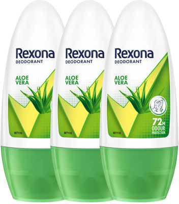 Rexona Aloe Vera Underarm Roll On Deodorant For Women (PO3) Deodorant Roll-on - For Women(150 ml, Pack of 3)