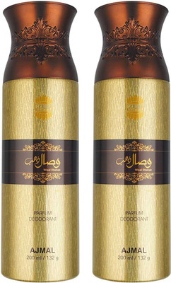 Ajmal 2 WisalDhahab Each 200ML Deodorant Spray  -  For Men & Women(400 ml, Pack of 2)
