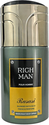RASASI Rich Man Deodorant Spray  -  For Men(250 ml)