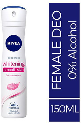 NIVEA Whitening Smooth Skin Deodorant Cream  -  For Women(150 ml)