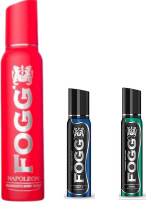 FOGG NAPOLEON 120 ML (FORCE+RUSH)25 ML POCKET PERFUMES Deodorant Spray  -  For Men & Women(170 ml, Pack of 3)