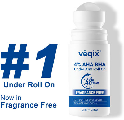 veqix Underarm Roll On Fragrance Free | Long-Lasting Odour Protection Deodorant Roll-on  -  For Men & Women(50 ml)