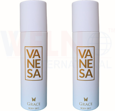VANESA GRACE BODY DEO Pack of 2 ( 300 ml) Body Spray  -  For Men & Women(300 ml, Pack of 2)