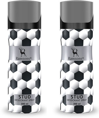 RAMSONS Stud Deodorant Spray  -  For Men & Women(400 ml, Pack of 2)