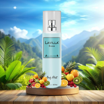 LAVILLA Fruity Body Mist & Deodorant Spray | Long-Lasting Fragrance Body Mist  -  For Men & Women(134 ml)