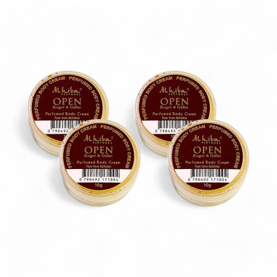 Al Hiba Open Roger & Gallet Premium Long Lasting Body Perfumed Cream - Pack Of 4 (10gm) Deodorant Cream  -  For Men & Women(10 g, Pack of 4)