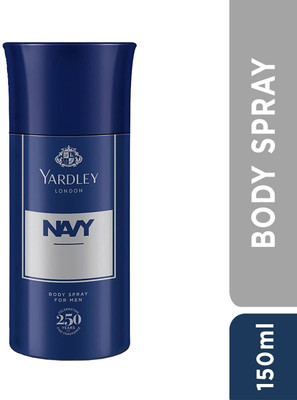 Yardley London NAVY, Long Lasting Masculine Fragrance Deodorant Spray  -  For Men(150 ml)