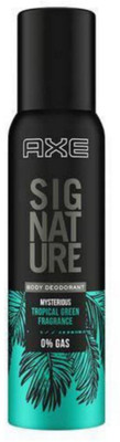 AXE Signature Mysterious Tropical Green Fragrance, 72H Technology Deodorant Spray  -  For Men(122 ml)