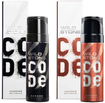 Wild Stone CODE Chrome & Copper (150 ml each) Perfume Body Spray  -  For Men(300 ml, Pack of 2)