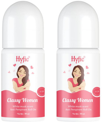 HYFIC prevent odor-producing bacteria from growing and keep you smelling fresh Deodorant Roll-on  -  For Women(50 ml, Pack of 2)