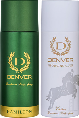 DENVER Hamilton and Sporting Club Victor Body Deo Deodorant Spray  -  For Men(330 ml, Pack of 2)
