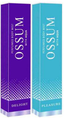 OSSUM DELIGHT & PLEASURE WITH AQUA PERFUMED Body Mist  -  For Women(230 ml, Pack of 2)