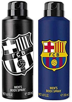 FC Barcelona Original Black & Blue Combo Deodorant Spray - For Men Deodorant Spray  -  For Men(400 ml, Pack of 2)