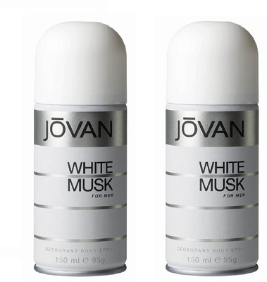 Jovan White Musk Deodorant Body Spray For Men (150ml X 2) Body Spray  -  For Men(300 ml, Pack of 2)