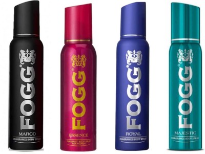 FOGG Marco Essence Royal & Majestic 120ml BodySpray Set of 4 Deodorant Spray  -  For Men & Women(480 ml, Pack of 4)