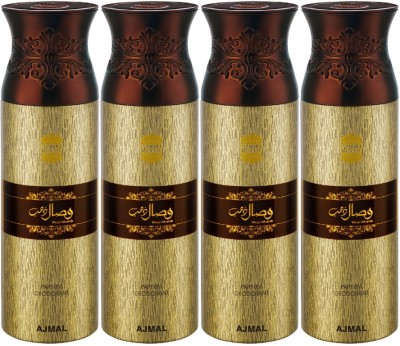 Ajmal Wisal Dhahab Deodorant Spray Deodorant Spray - For Men (800 ml, Pack of 4) Deodorant Spray  -  For Men(800 ml, Pack of 4)