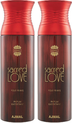 Ajmal Sacred love & Sacred love Spray + 2 Testers Deodorant Spray  -  For Women(400 ml, Pack of 2)
