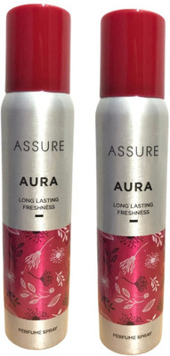 ASSURE Aura Perfume Spray (tantalising fragrance) Deodorant Spray  -  For Men & Women(200 ml, Pack of 2)